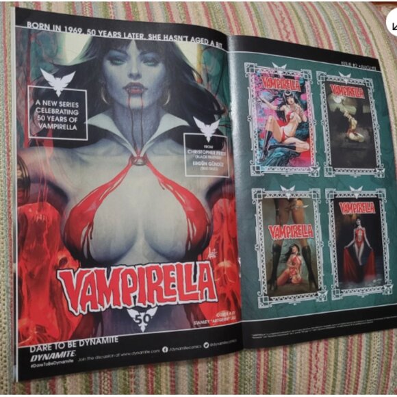 2019 Dynamite Comics Vampirella 1 Paulina Ganucheau Fried Pie Cover Variant - Picture 2 of 5